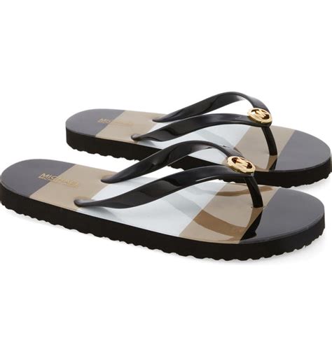 michael kors women's flip flops|michael kors flip flop sale.